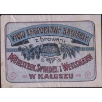 Калуш Eksportowe Kaluskie Piwo z browaru Muhlstein, Spindel i Weissmann w Kaluszu
