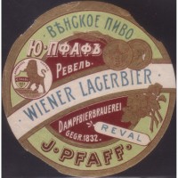 Ревель Венское пиво Ю. Пфафъ Dampfbierbrauerei J. Pfaff (лит. Либава Мейер)